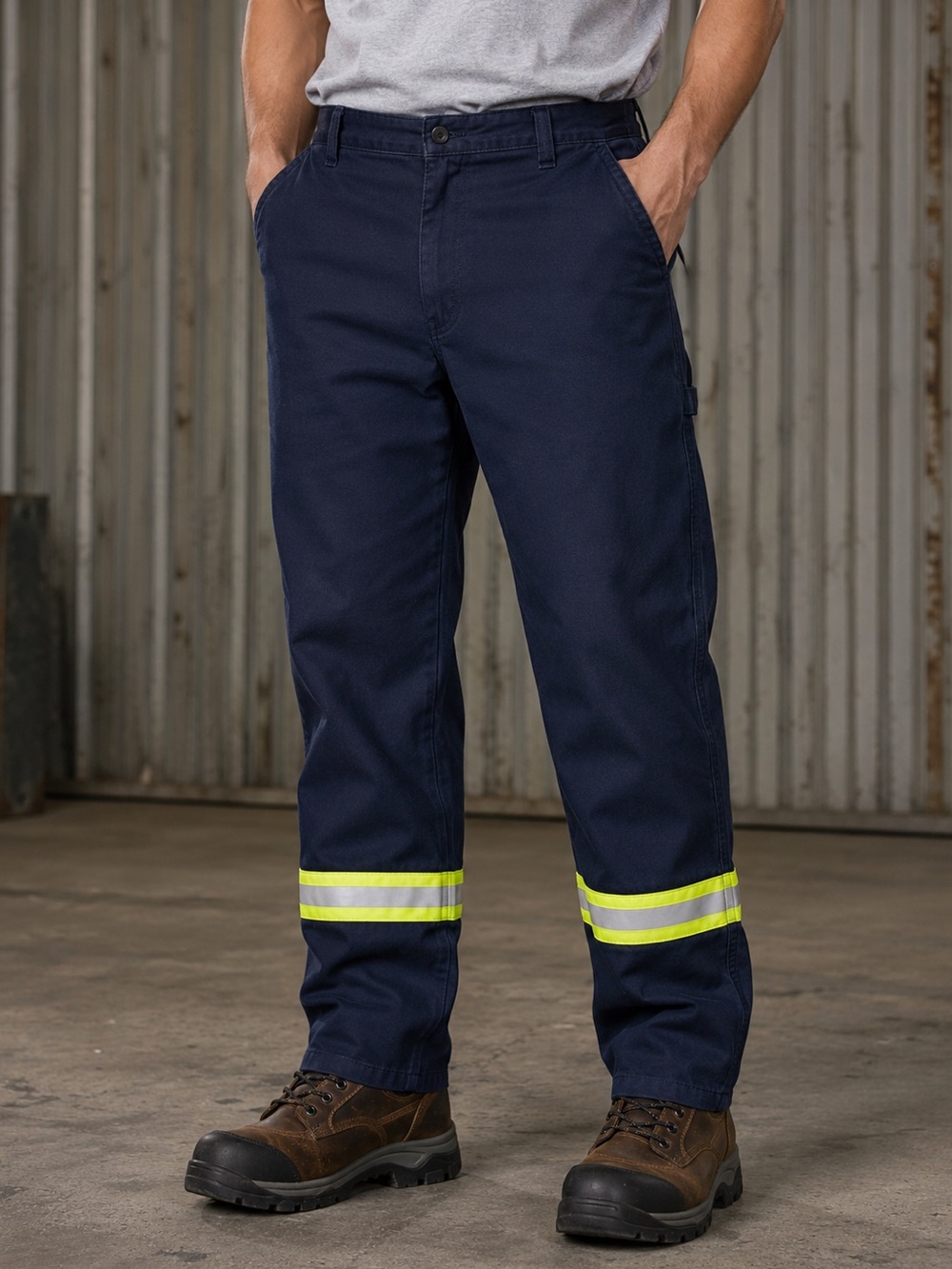 Carhartt FR Hi-Vis Reflective Work Pants Flame Resistant Utility Pants Navy 34x3